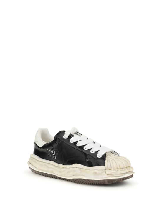 26SS 메종 미하라 야스히로 블레이키 OG솔 필름 디테일 캔버스 로우탑 스니커즈 A15FW727 BLACK
