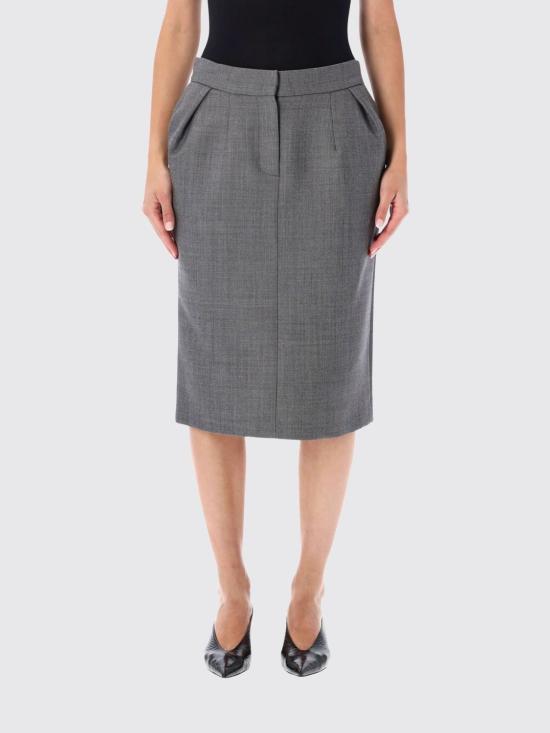 26FW 마그다뷰트림 미디 스커트 124726 Grey
