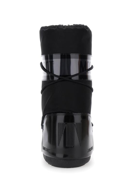 26FW 문부츠 아이콘 글랜스 플래티넘 새틴 부츠 80D1401680 BLACK - MOON BOOT