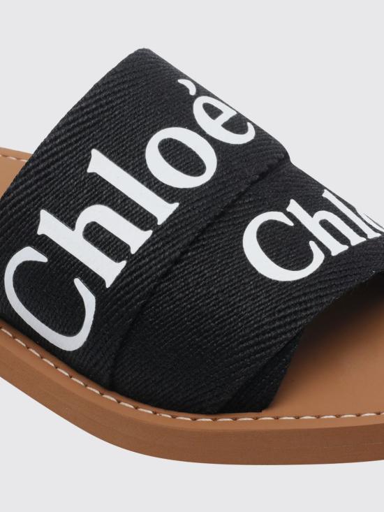 26FW 끌로에 우디 플랫 뮬 CHC22U188Z3 001 Black - CHLOE