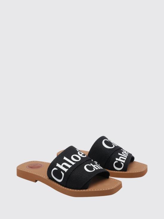 26FW 끌로에 우디 플랫 뮬 CHC22U188Z3 001 Black - CHLOE