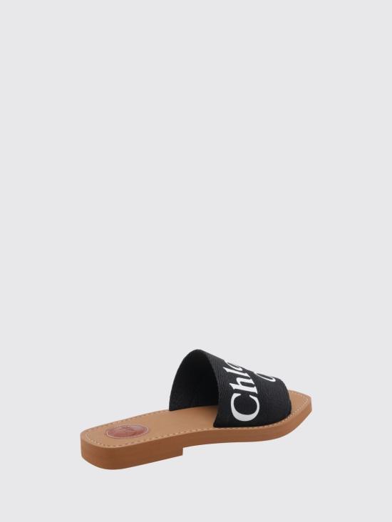 26FW 끌로에 우디 플랫 뮬 CHC22U188Z3 001 Black - CHLOE