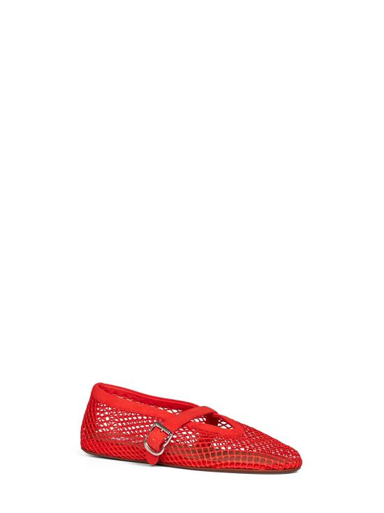 26FW 알라이아 피쉬넷 발레 플랫 AA3A029TK061 U14 RED - ALAIA
