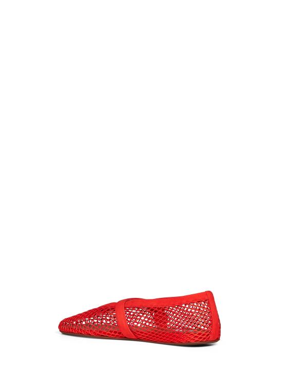 26FW 알라이아 피쉬넷 발레 플랫 AA3A029TK061 U14 RED - ALAIA