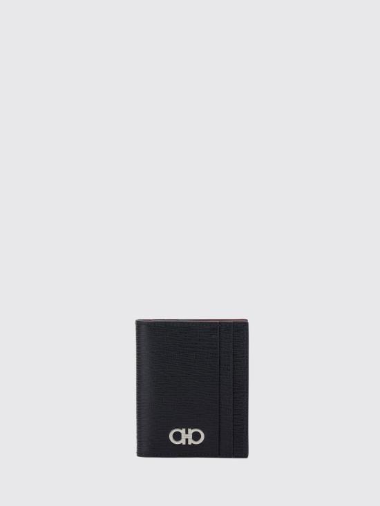 26FW 살바토레 페라가모 간치니 폴디드 카드지갑 660371 740946 Black