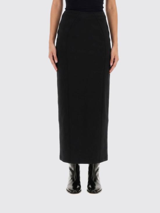 26FW 질샌더 롱 스커트 J02MA0417J40325 001 Black