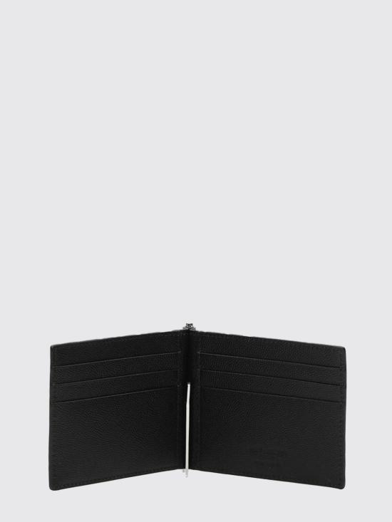26FW 생로랑 그랑 드 뿌드르 엠보스드 레더 빌 클립 지갑 378005BTY0N 1000 Black - SAINT LAURENT