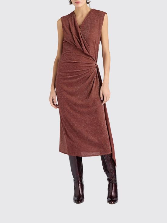26FW 모모니 롱 원피스 266MMODR02426656MO 0610 Brick Red