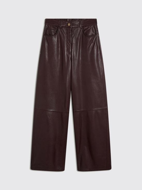 26FW 모모니 가죽 팬츠 266MMOPA03826646MO 0660 Brown - MOMONI
