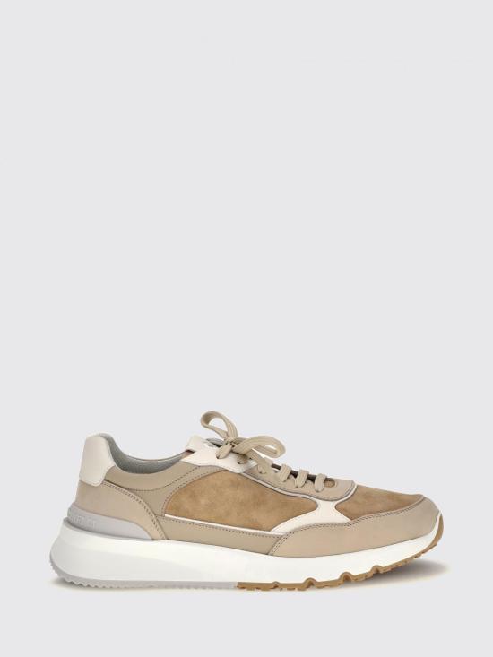 26FW 브루넬로 쿠치넬리 누벅 레더 스웨이드 러닝 스니커즈 MZUSNEO355 CIC58 Beige
