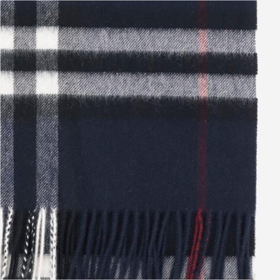 26FW 버버리 체크 캐시미어 머플러 8112641 NAVY - BURBERRY