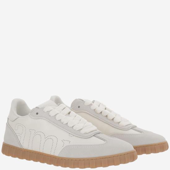 26SS 아미 카우하이드 레더 스텝 스니커즈 USN508AL0126 WHITE - AMI