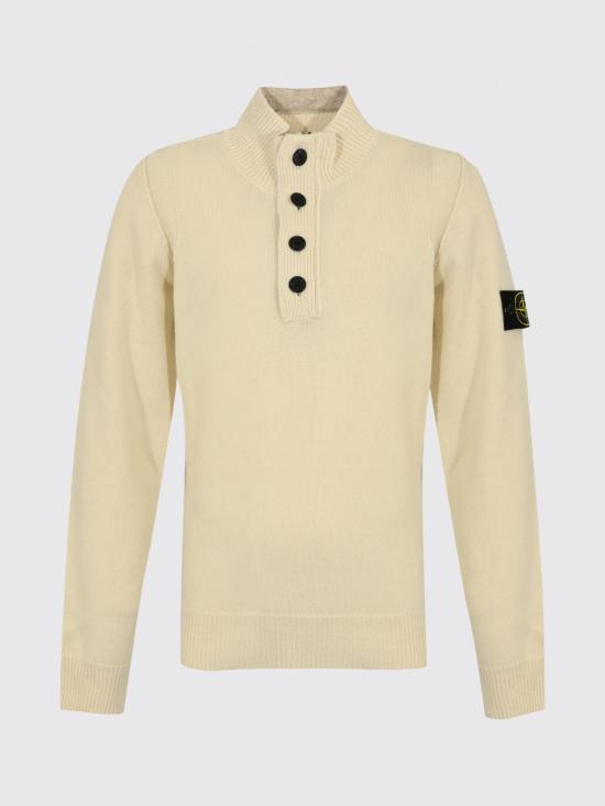 26FW 스톤 아일랜드 램스울 하프집 점퍼 램스울 하프집 점퍼 5100040S00A3 V0093 White - STONE ISLAND