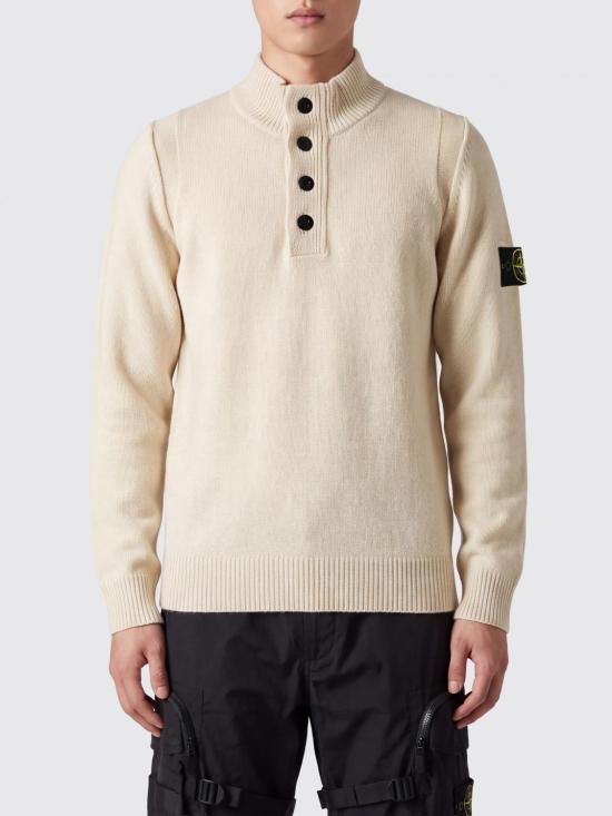 26FW 스톤 아일랜드 램스울 하프집 점퍼 램스울 하프집 점퍼 5100040S00A3 V0093 White