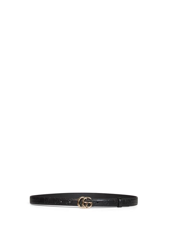 26FW 구찌 GG 마몽 씬 벨트 409417AAD5L1000 BLACK