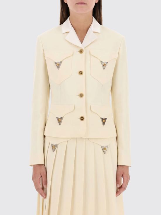 26FW 베르사체 자켓 10254491A18305 1W740 Ivory