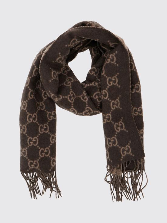 26FW 구찌 GG 캐시미어 스카프 8123174GABX 2579 Brown - GUCCI