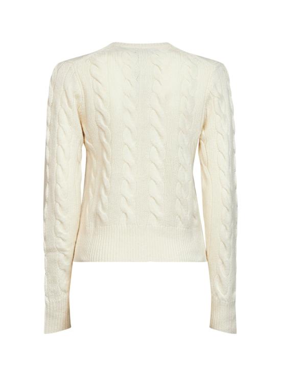 26FW 폴로 랄프로렌 로고 자수 크루넥 가디건 211972104 002 IVORY - POLO RALPH LAUREN