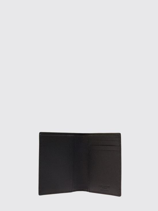 26FW 생로랑 그랑 드 뿌드르 엠보스드 레더 파리 크레딧 카드 지갑 668726BTY0N 1000 Black - SAINT LAURENT