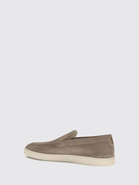 26FW 브루넬로 쿠치넬리 로퍼 스타일 셰브런 패턴 스웨이드 스니커즈 MZUHVSP335 C4298 Grey - BRUNELLO CUCINELLI