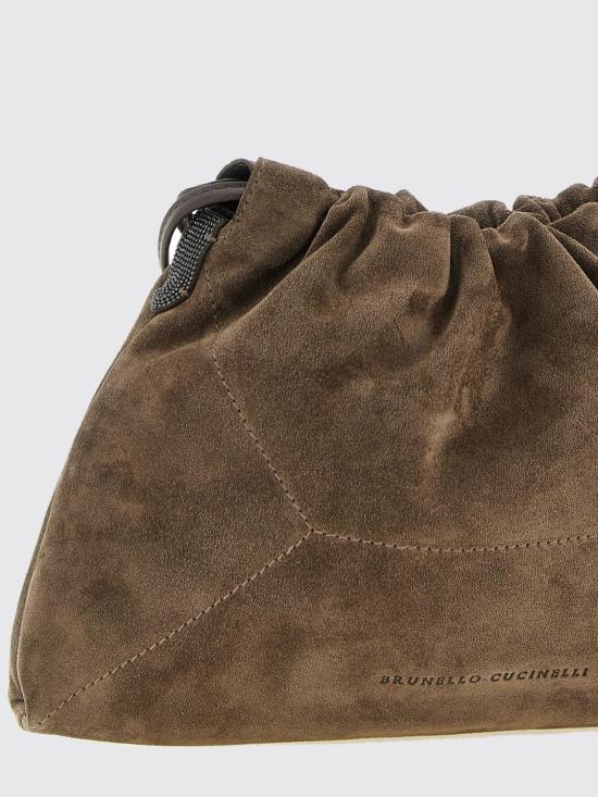 26FW 브루넬로 쿠치넬리 스웨이드 BC 듀오 파우치 백 MBDLD2808P C8769 Brown - BRUNELLO CUCINELLI
