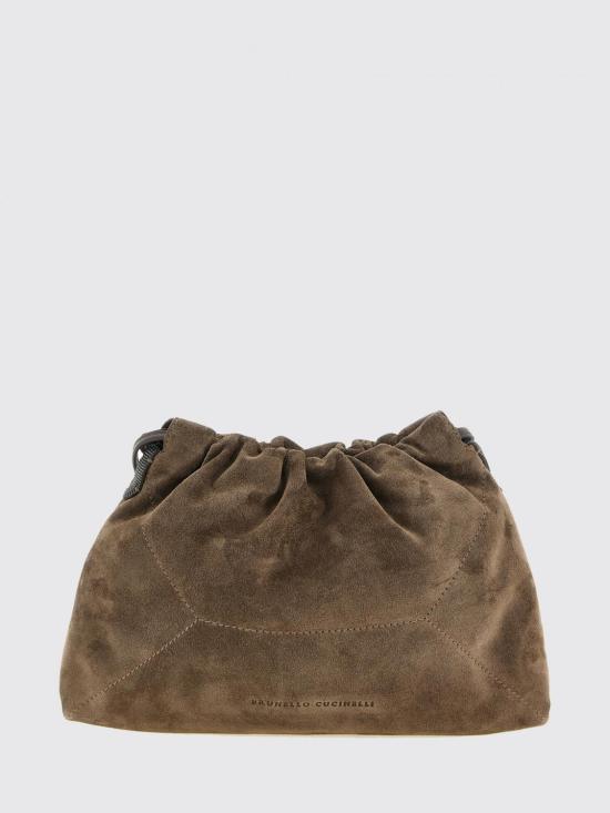 26FW 브루넬로 쿠치넬리 스웨이드 BC 듀오 파우치 백 MBDLD2808P C8769 Brown