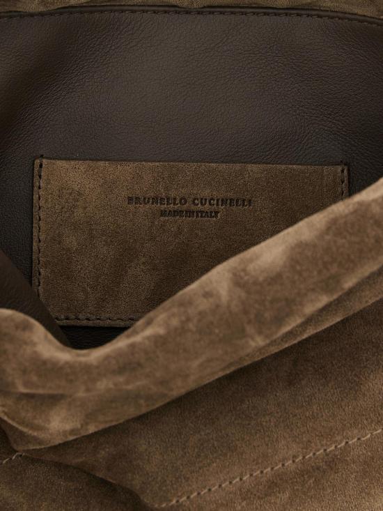 26FW 브루넬로 쿠치넬리 스웨이드 BC 듀오 파우치 백 MBDLD2808P C8769 Brown - BRUNELLO CUCINELLI