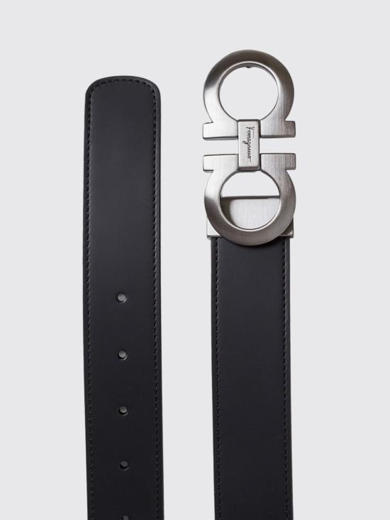 26FW 살바토레 페라가모 간치니 레더 벨트 675542 464231 017 Black - SALVATORE FERRAGAMO