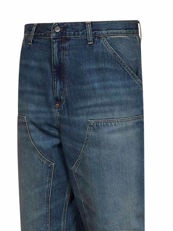 26FW 칼하트 WIP 스미스 데님 더블 니 팬츠 I032699 014Q32 BLUE - CARHARTT WIP