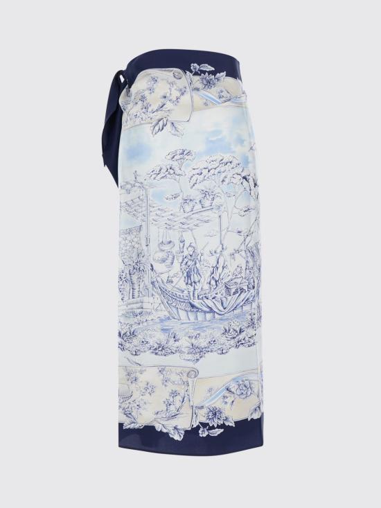 26FW 살바토레 페라가모 롱 스커트 321286 795150 Blue - SALVATORE FERRAGAMO