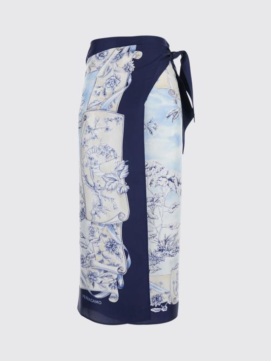 26FW 살바토레 페라가모 롱 스커트 321286 795150 Blue