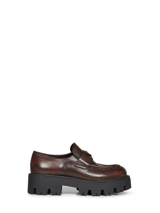 26FW 프라다 레더 로퍼 1D185OB0503KDPF0562 BROWN