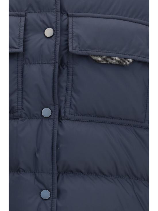 26FW 브루넬로 쿠치넬리 나일론 다운 재킷 MD5987696P NAVY