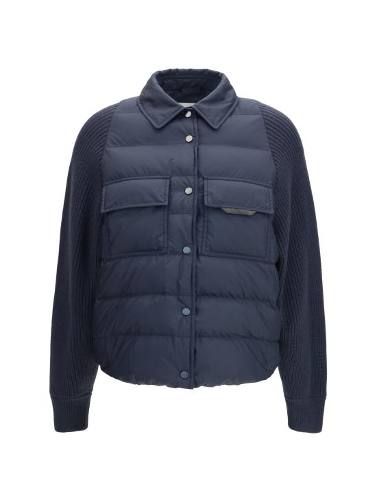 26FW 브루넬로 쿠치넬리 나일론 다운 재킷 MD5987696P NAVY - BRUNELLO CUCINELLI