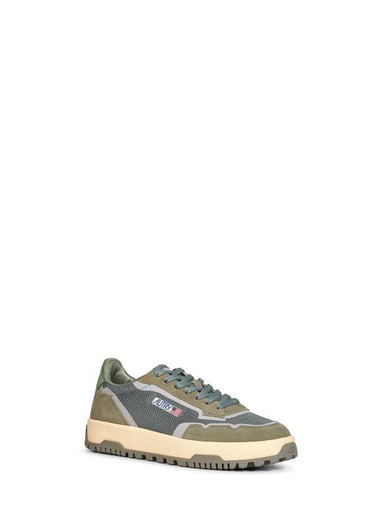 26SS 오트리 WILDPACE 로우 스니커즈 립스탑 나일론 가죽 LDLMAK02SCHIOMIL GREEN - AUTRY