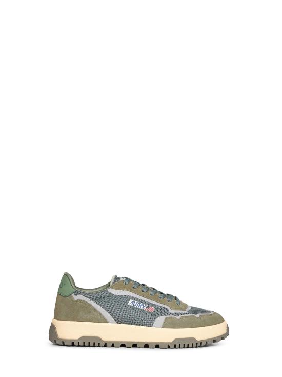 26SS 오트리 WILDPACE 로우 스니커즈 립스탑 나일론 가죽 LDLMAK02SCHIOMIL GREEN