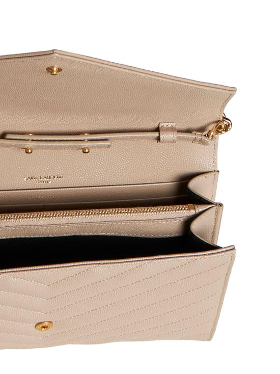 26FW 생로랑 레더 카산드라 체인 월렛 377828BOW012721 BEIGE - SAINT LAURENT
