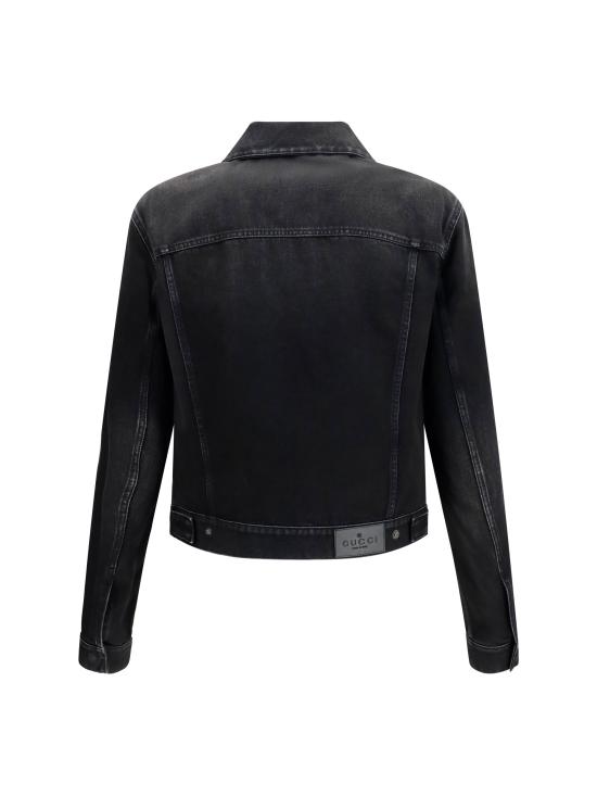 26FW 구찌 워시드 코튼 데님 자켓 872058XDDHQ BLACK - GUCCI