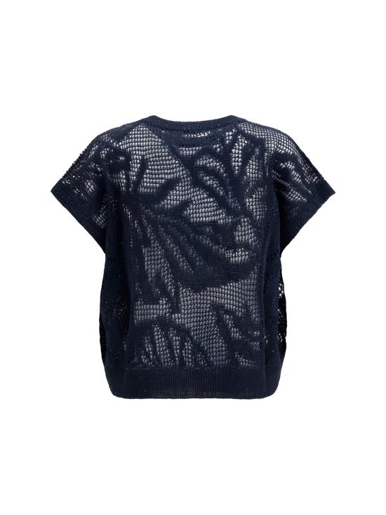 26SS 브루넬로 쿠치넬리 대즐링 워터 릴리 티셔츠 MDT771010 NAVY