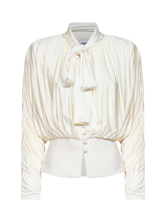 26FW 셀프 포트레이트 블라우스 009TBC CREAM IVORY