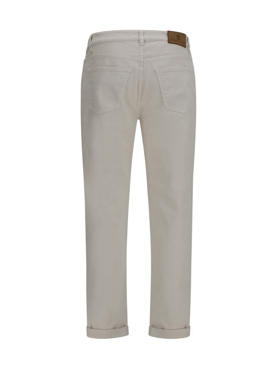26FW 브루넬로 쿠치넬리 라이트웨이트 데님 팬츠 M277PD3210 WHITE