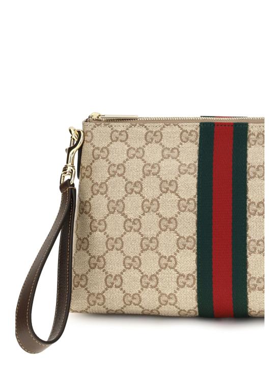 26FW 구찌 웹 디테일 GG 파우치 875821FAF79 BEIGE - GUCCI