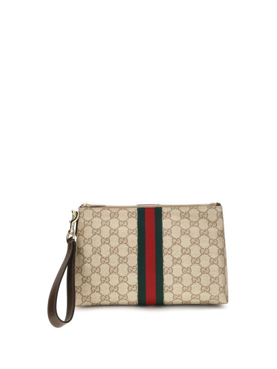 26FW 구찌 웹 디테일 GG 파우치 875821FAF79 BEIGE - GUCCI