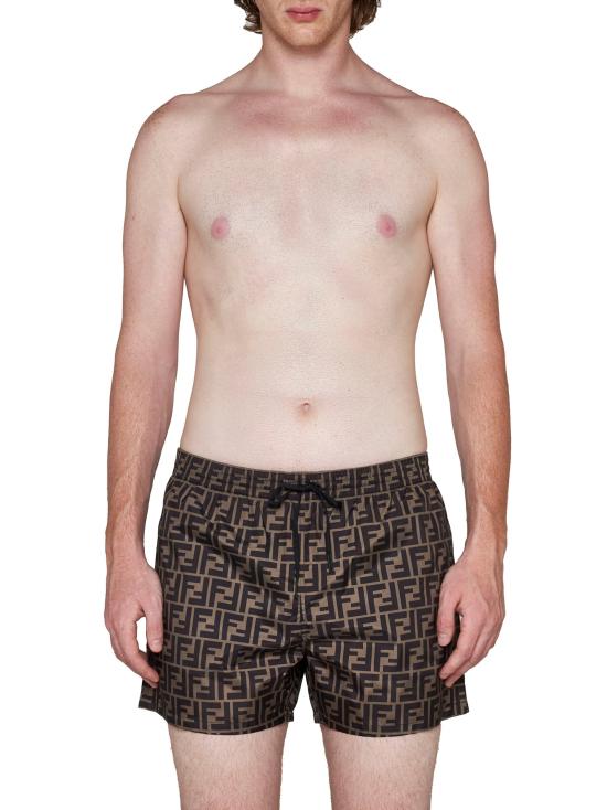26SS 펜디 테크니컬 패브릭 숏팬츠 FXB077A79FF13IZ BROWN - FENDI