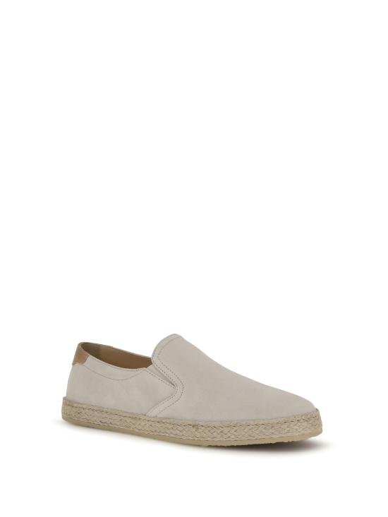 26SS 브루넬로 쿠치넬리 로프 인서트 스웨이드 슬립온 MZUOHEI837 BEIGE - BRUNELLO CUCINELLI