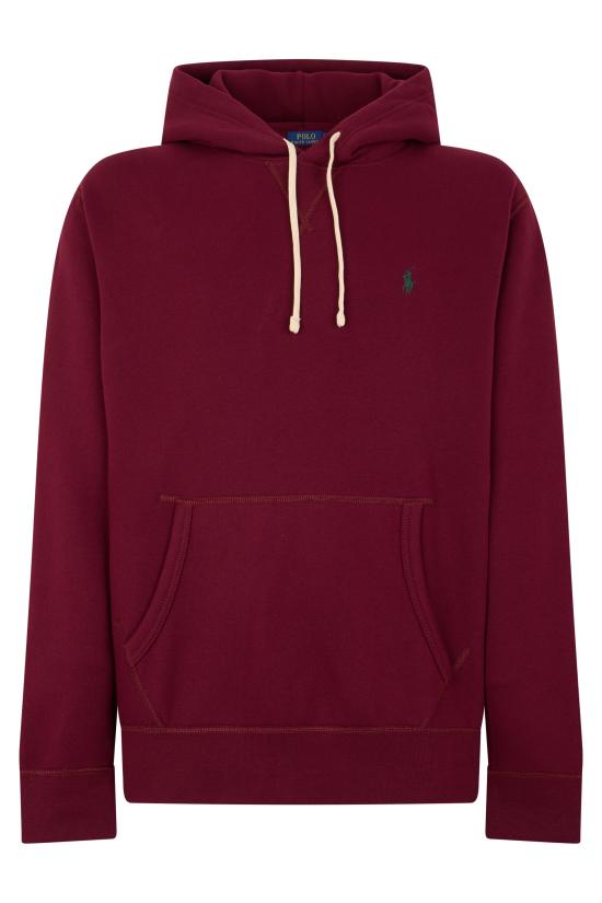 26FW 폴로 랄프로렌 포니로고 자수 후드 티셔츠 710766778 BURGUNDY
