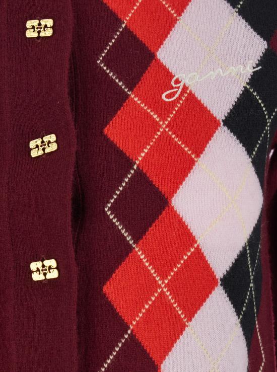 25FW 가니 가디건 K2532 BURGUNDY - GANNI