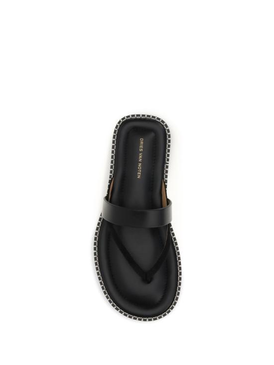 26SS 드리스 반 노튼 레더 샌들 2610217380105 BLACK - DRIES VAN NOTEN