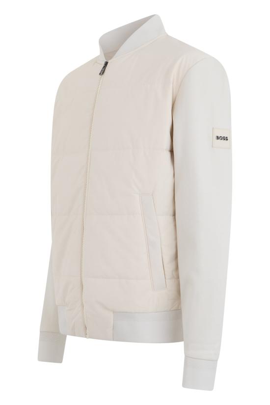 26FW 휴고보스 패딩 프론트 집업 봄버 자켓 50532767 WHITE - HUGO BOSS