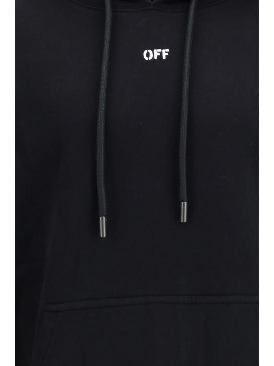 26SS 오프화이트 후드 티셔츠 44MBB085S26F005001 BLACK - OFF WHITE